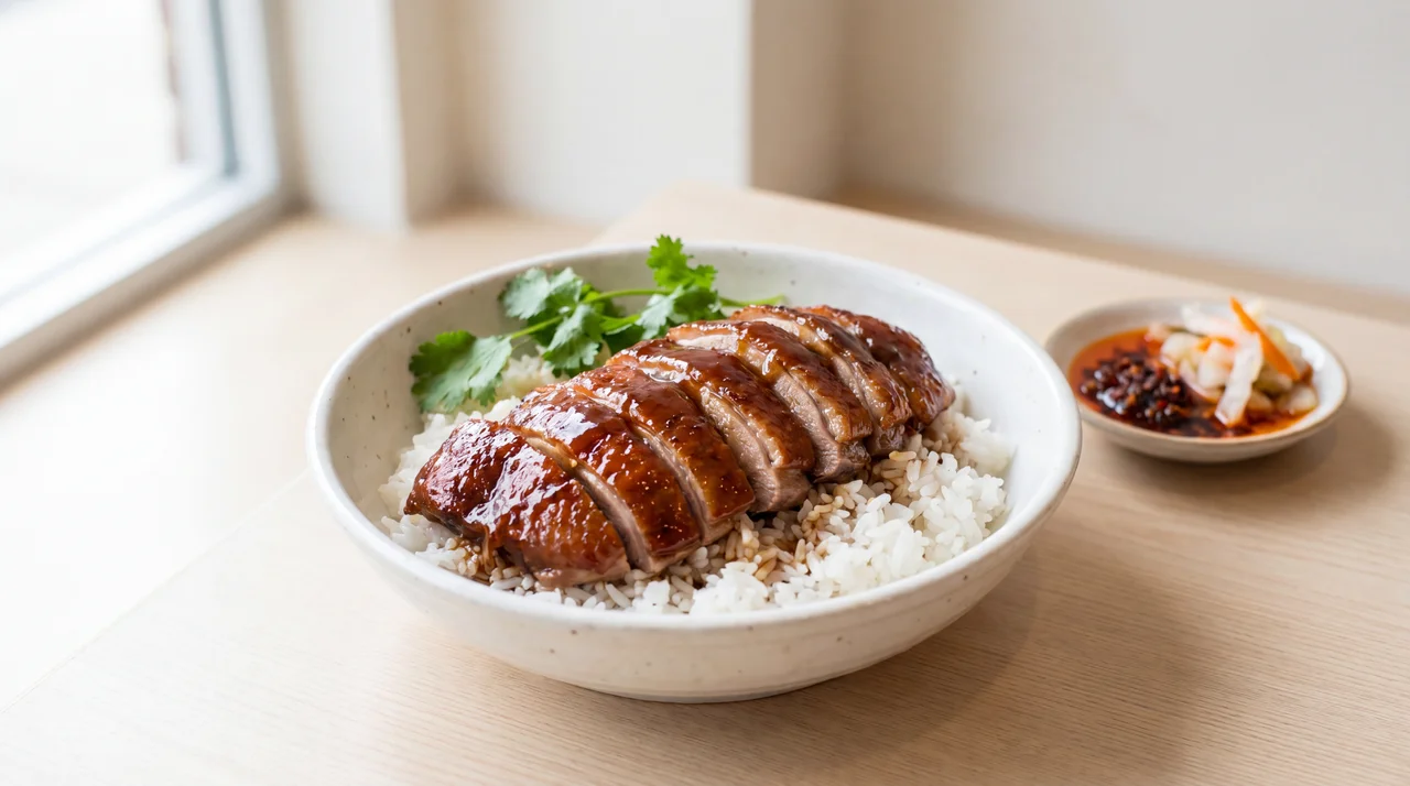Boneless Duck Breast Rice at Bamboo Garden Restaurant Burnaby