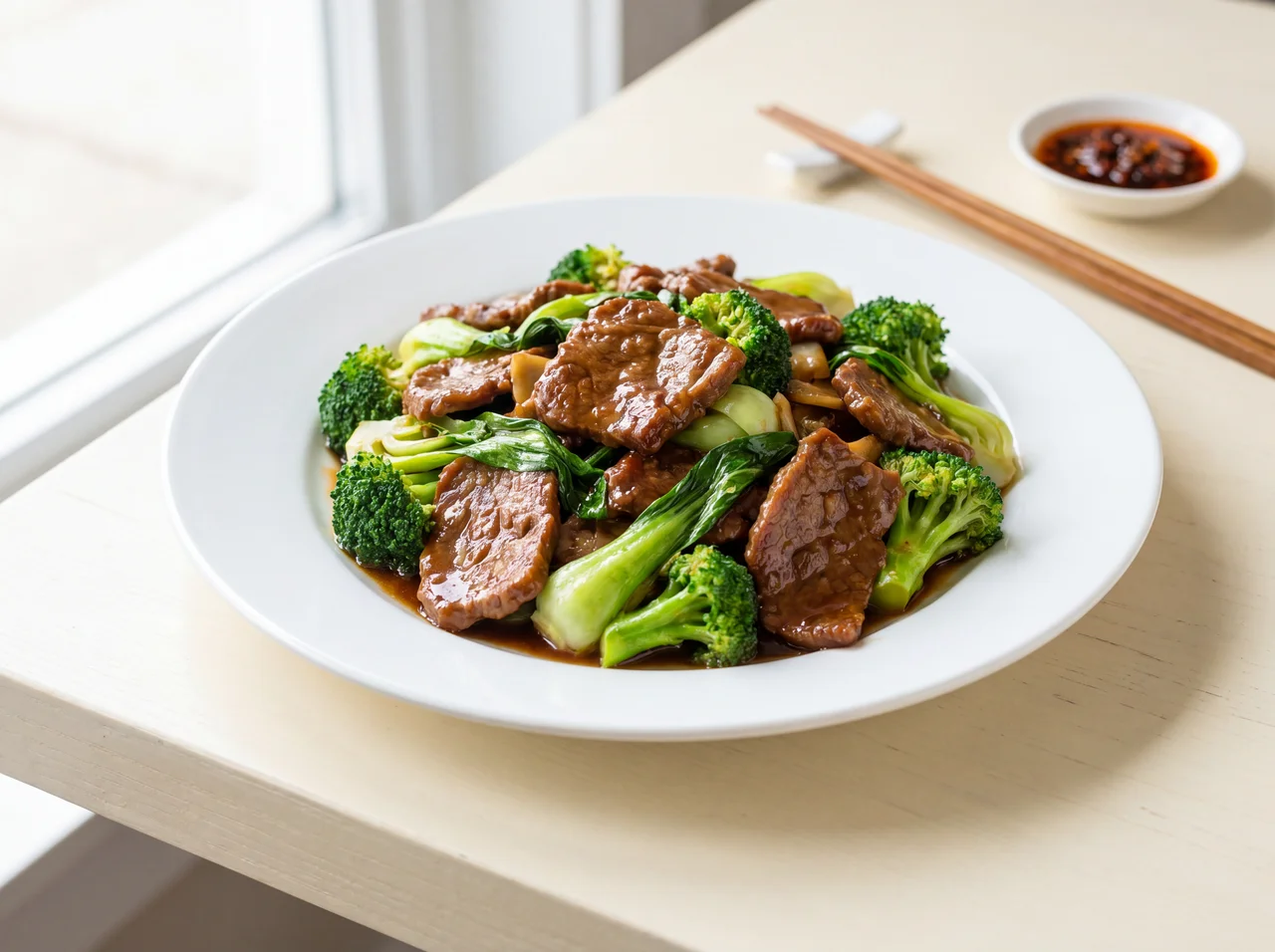 Stir Fried Beef at Bamboo Garden Restaurant Burnaby
